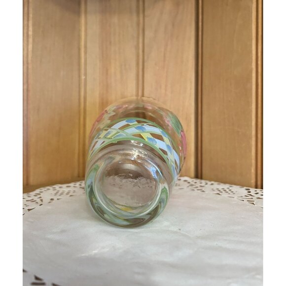 Vintage Waverly Garden Room Cottage Collection Hand Painted Glass Vase - Picture 4 of 7